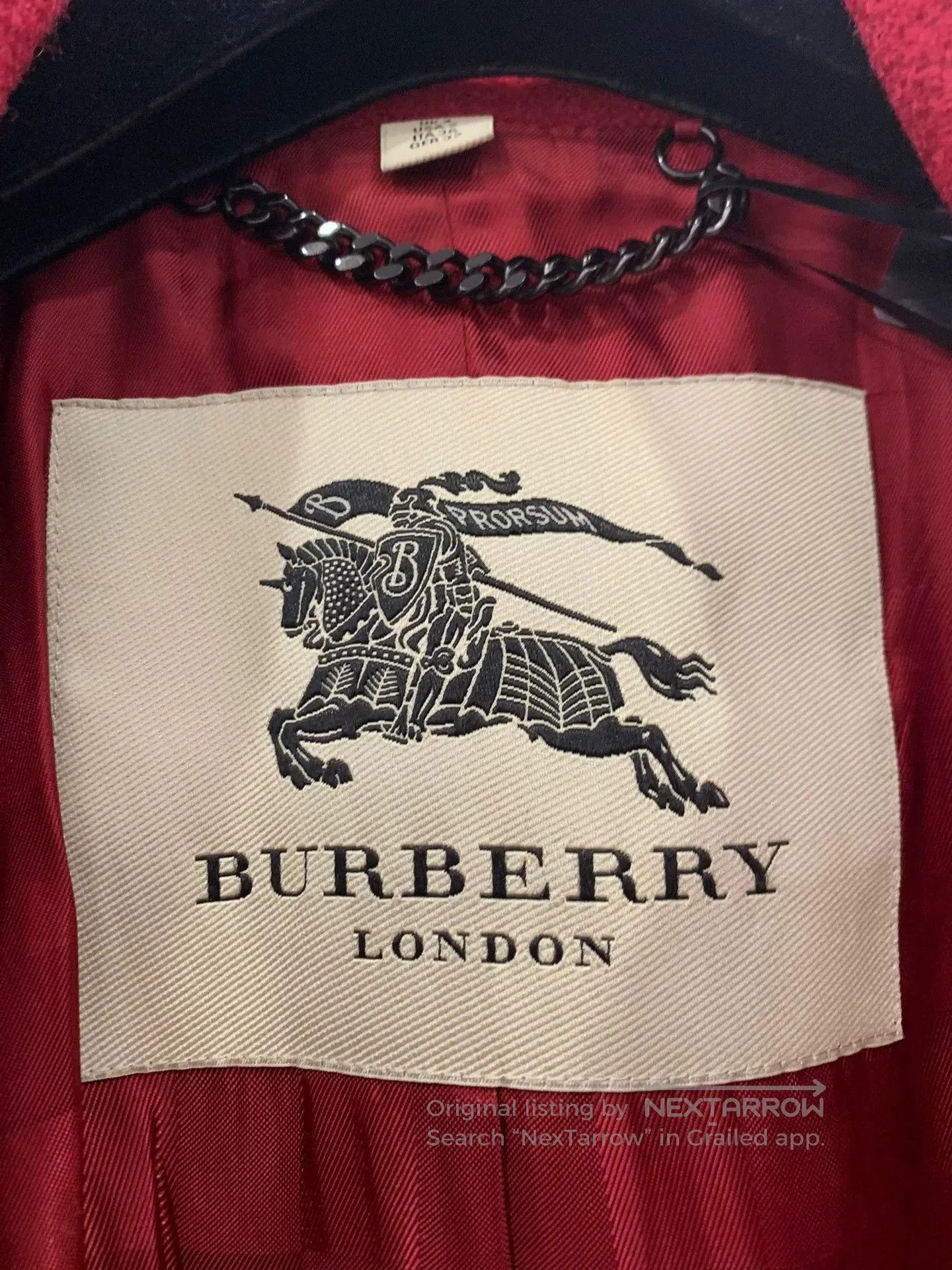 Burberry Burberry Red Women's Wool Coat. Size XXS / US 00 / IT 34 - 4 Thumbnail