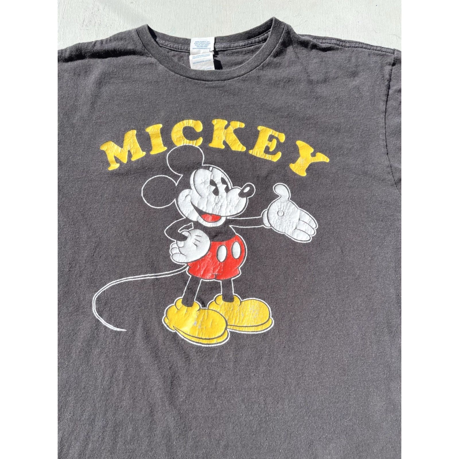 Disney Mickey Mouse T-Shirt Black Spell-Out L Disney Art Classic Men’s Cotton Short Sleeve Crew Neck Vintage? Size US L / EU 52-54 / 3 - 2 Thumbnail