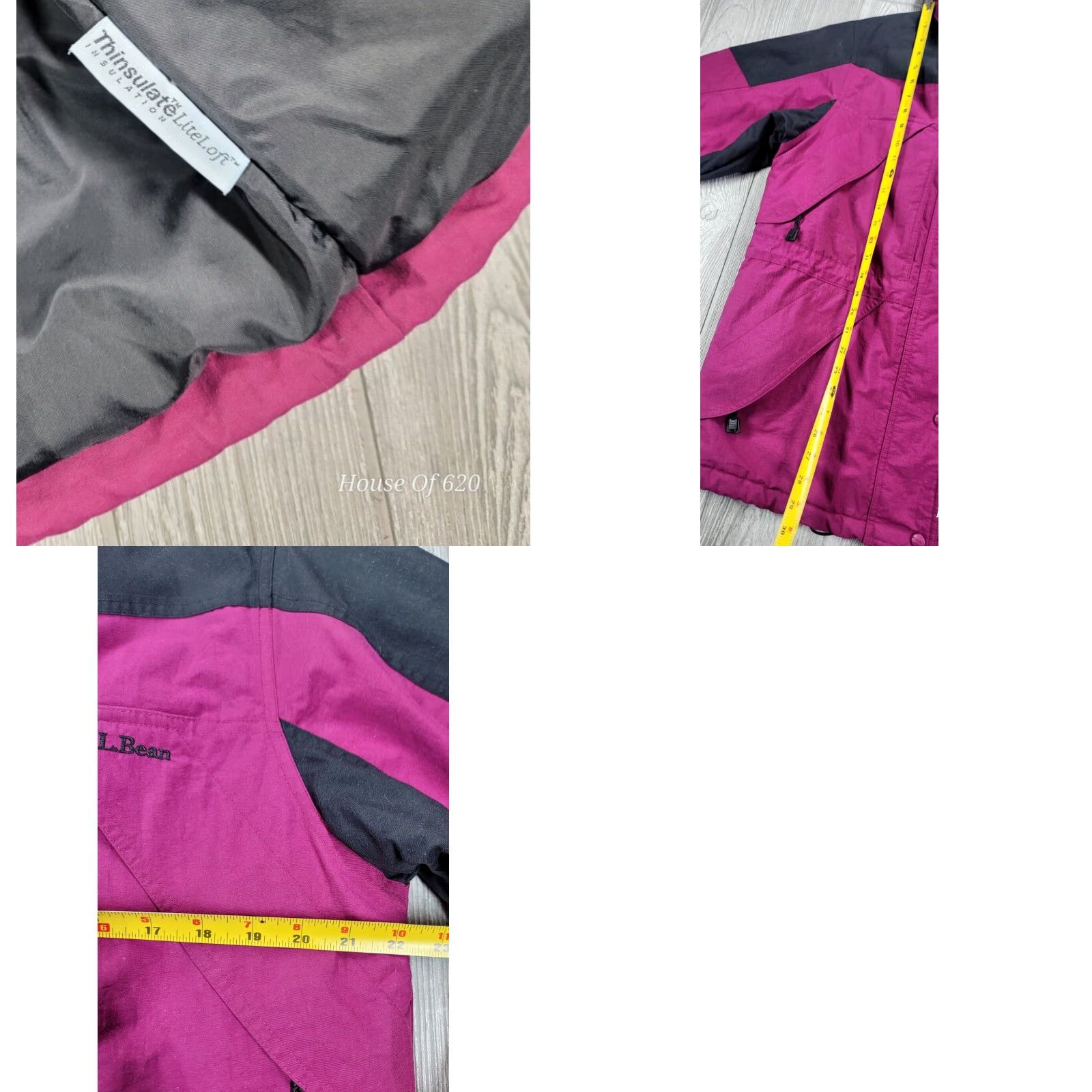 Vintage VINTAGE L.L. BEAN Women’s Petite M Pink&Black Thinsulate LiteLoft Insulated Parka Jacket Size M / US 6-8 / IT 42-44 - 11 Thumbnail