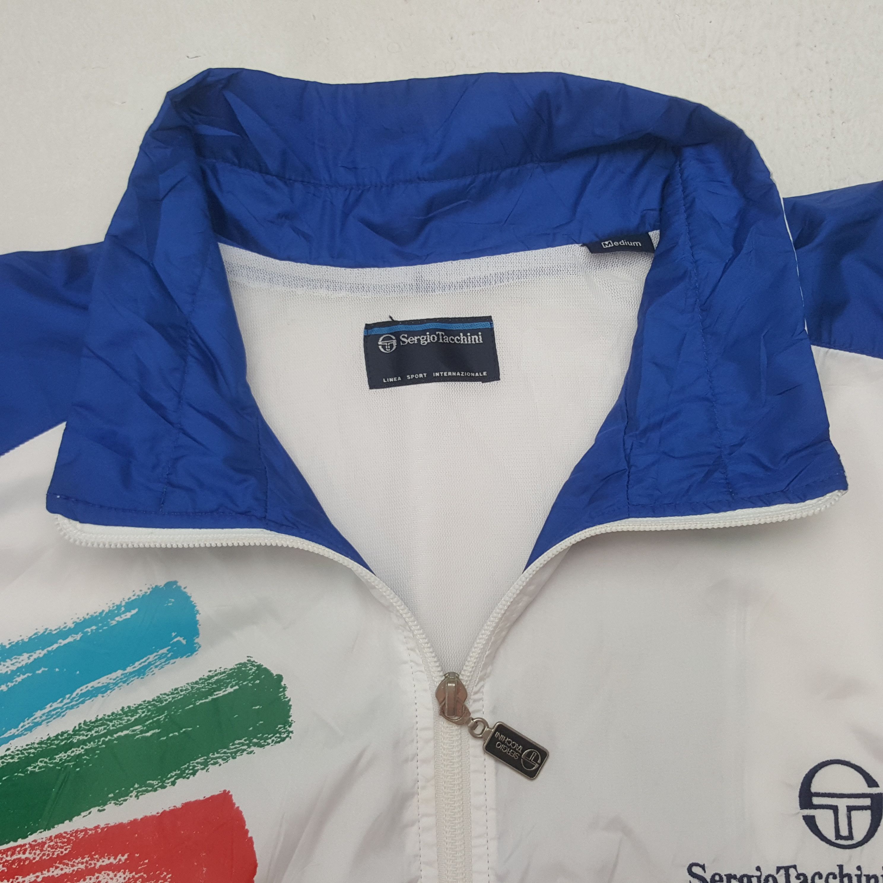 Sergio Tacchini Vintage Sergio Tacchini Tennis Sport Windbreaker Jacket RR27 Size US L / EU 52-54 / 3 - 4 Thumbnail