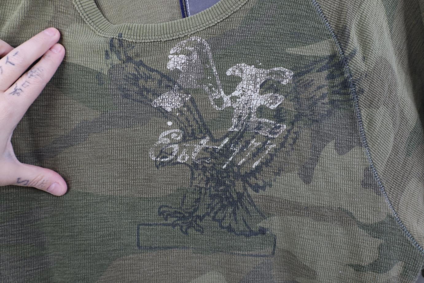 American Eagle Outfitters Vintage Y2K American Eagle Outfitters Waffle Knit T-Shirt Size US XL / EU 56 / 4 - 4 Thumbnail