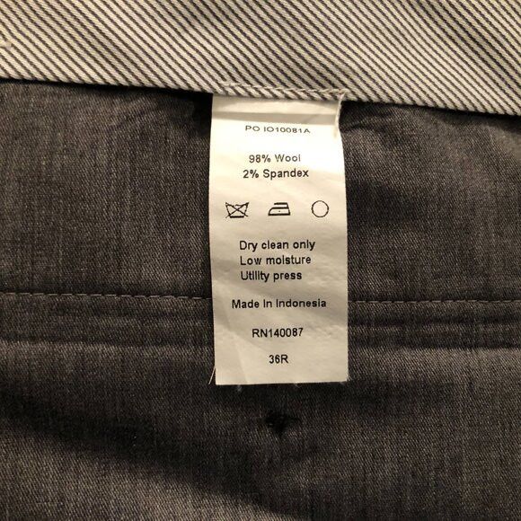 Hart Schaffner Marx hart Schaffner Marx men's black 98%wool dress pants 36/25 Size 36S - 6 Thumbnail