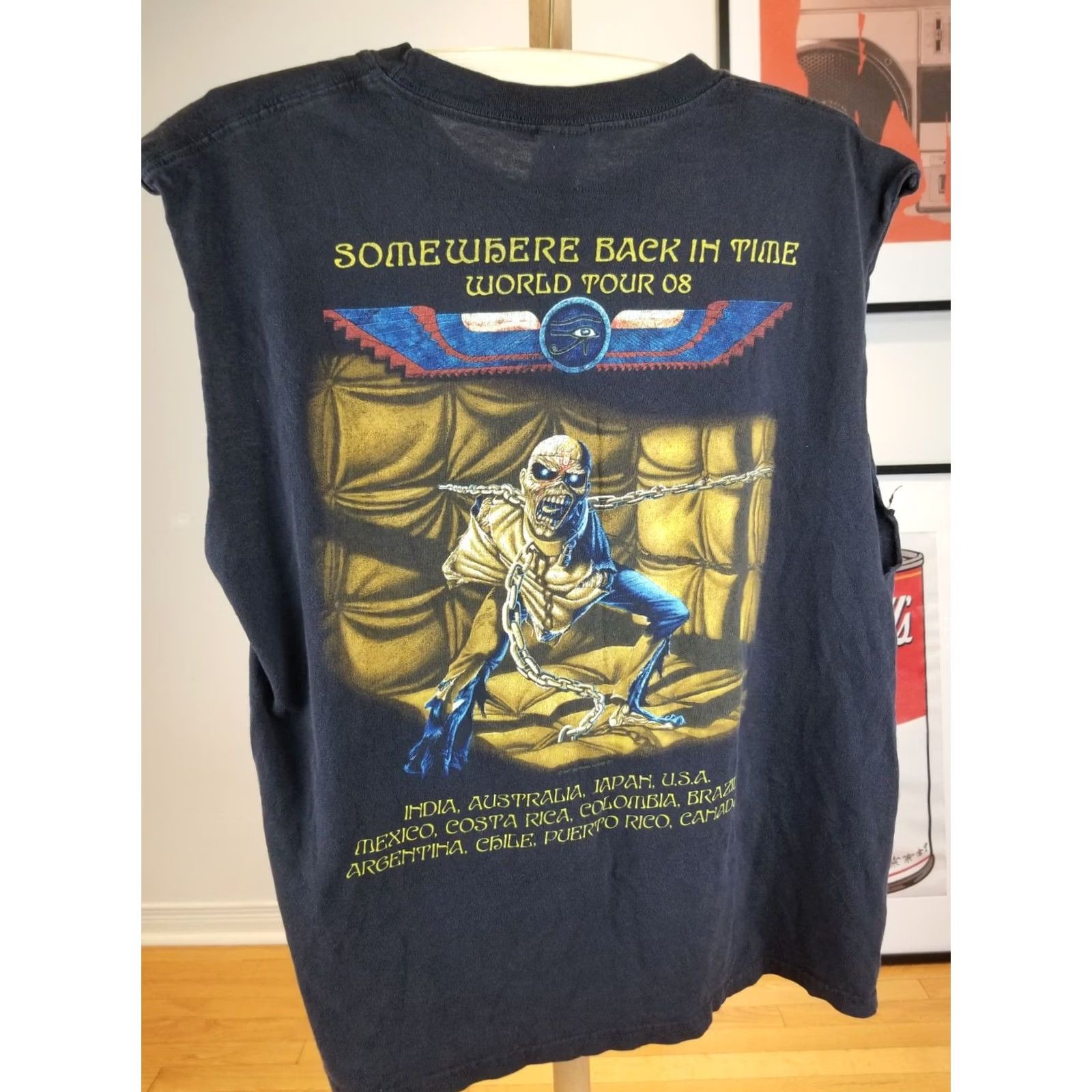 Vintage VINTAGE IRON MAIDEN HEAVY METAL TOUR T-SHIRT 2008 LARGE BLACK Size US L / EU 52-54 / 3 - 7 Thumbnail