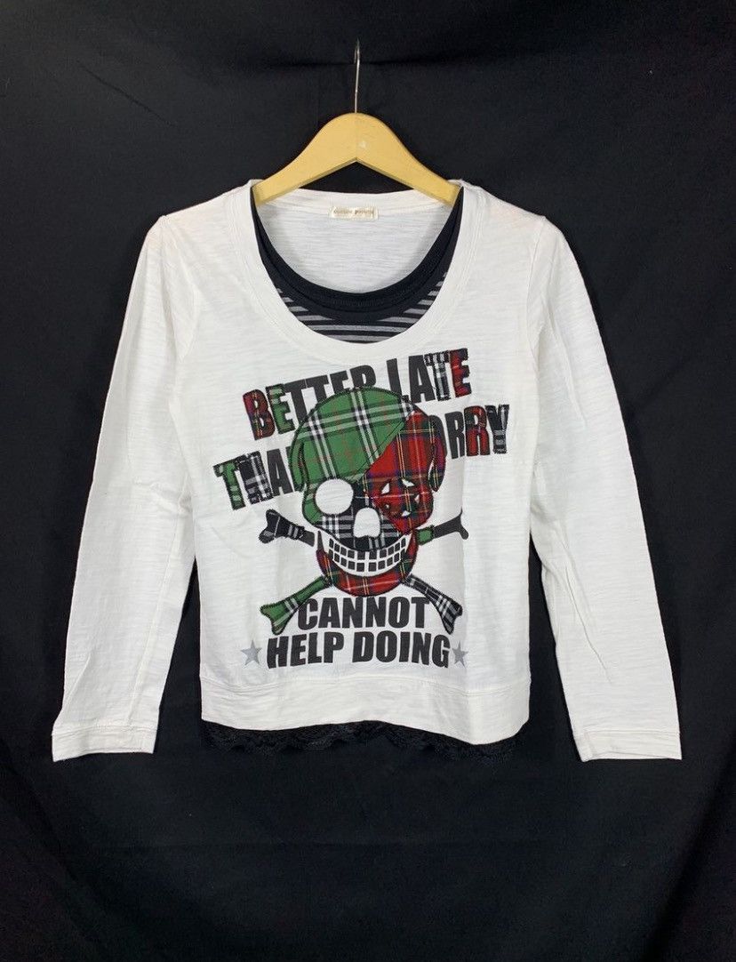 20471120 Japanese Sucure Pomme Skull Triple layer Long sleeve Size US S / EU 44-46 / 1 - 1 Thumbnail