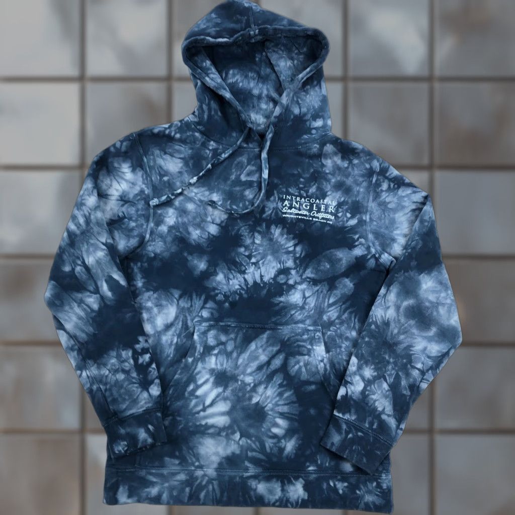 Vintage IntraCoastal Angler Hoodie Men's S Tie-Dye Blue Graphic Print Pullover Sweatshirt NC Size US S / EU 44-46 / 1 - 1 Thumbnail