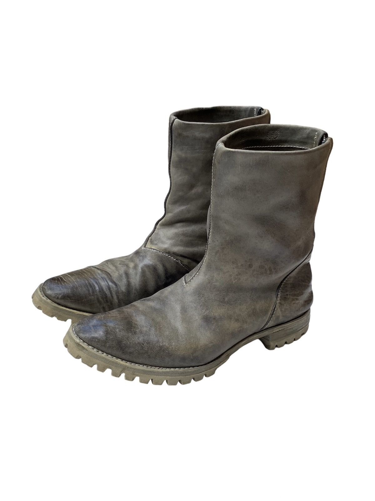 Carol Christian Poell CCP AW05 SAFE Double-Zip Tank Sole Horse Leather Boots Size US 11 / EU 44 - 1 Thumbnail