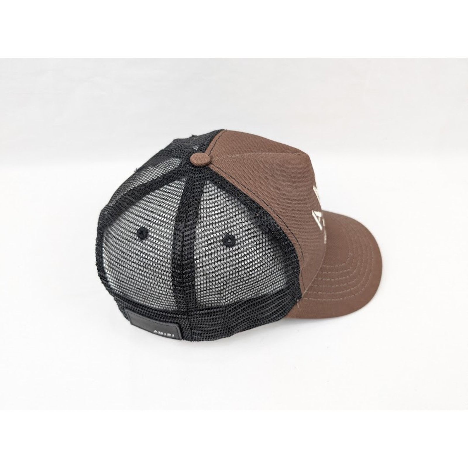 Amiri o1rshd1 Size: OS / Stencil Trucker Hat / Cap in Shitake Size ONE SIZE - 12 Thumbnail