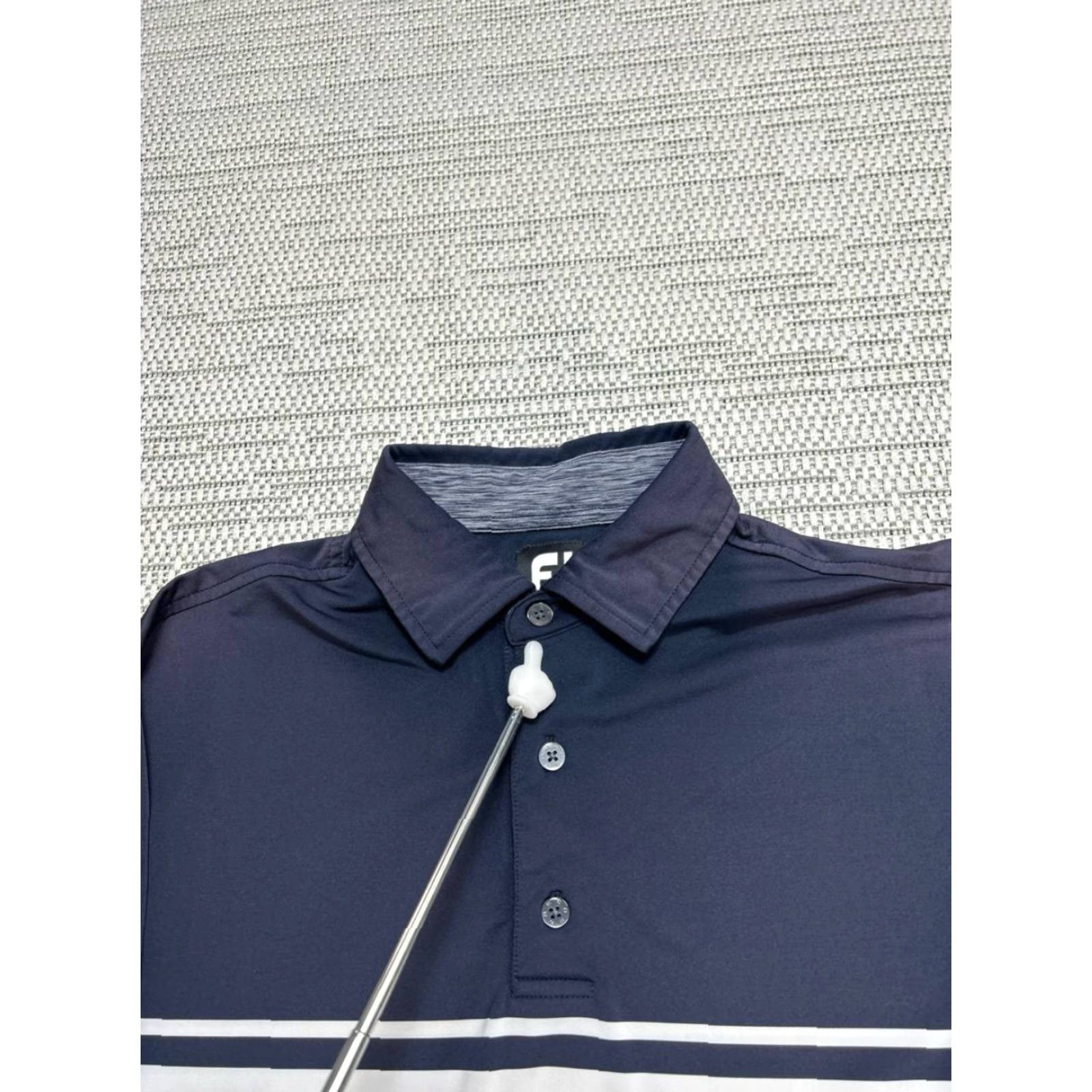 Footjoy FootJoy Polo Shirt Men Medium Multicolor Lisle Colorblock Space Dye Self Collar Size US M / EU 48-50 / 2 - 6 Thumbnail