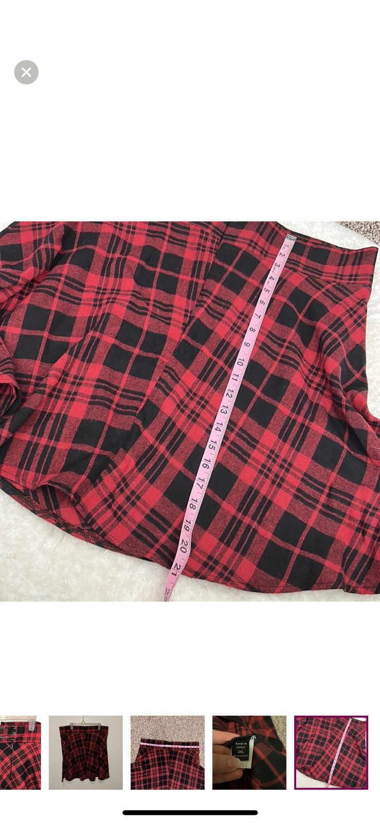 Shein Shein 2X corset style plaid skirt Size 40" / US 18 - 5 Thumbnail