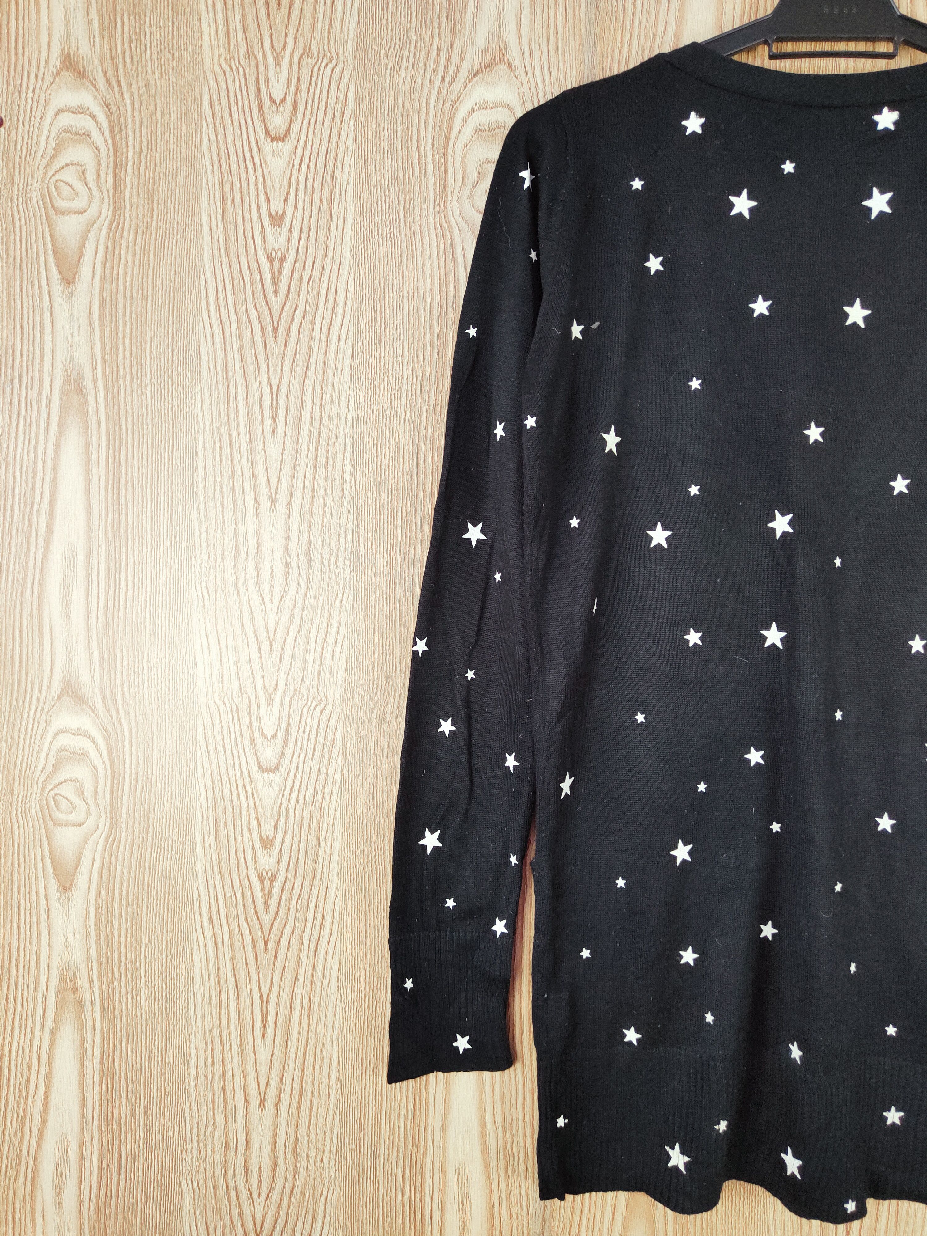 Japanese Brand × Vintage Mure Black Star Knitwear Cardigan #W253 Size M / US 6-8 / IT 42-44 - 9 Thumbnail