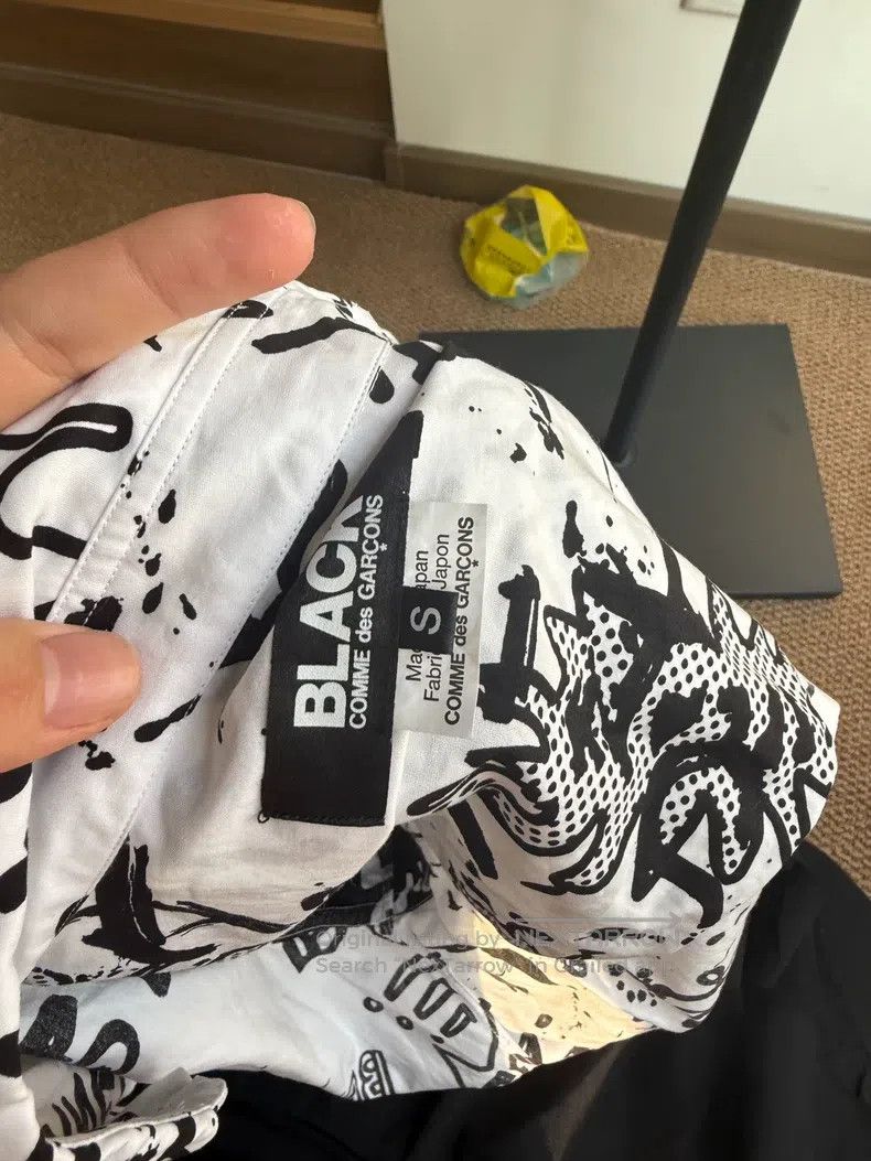Comme des Garcons Comme des Garcons Black and white stitching graffiti shirt Size S / US 4 / IT 40 - 4 Thumbnail