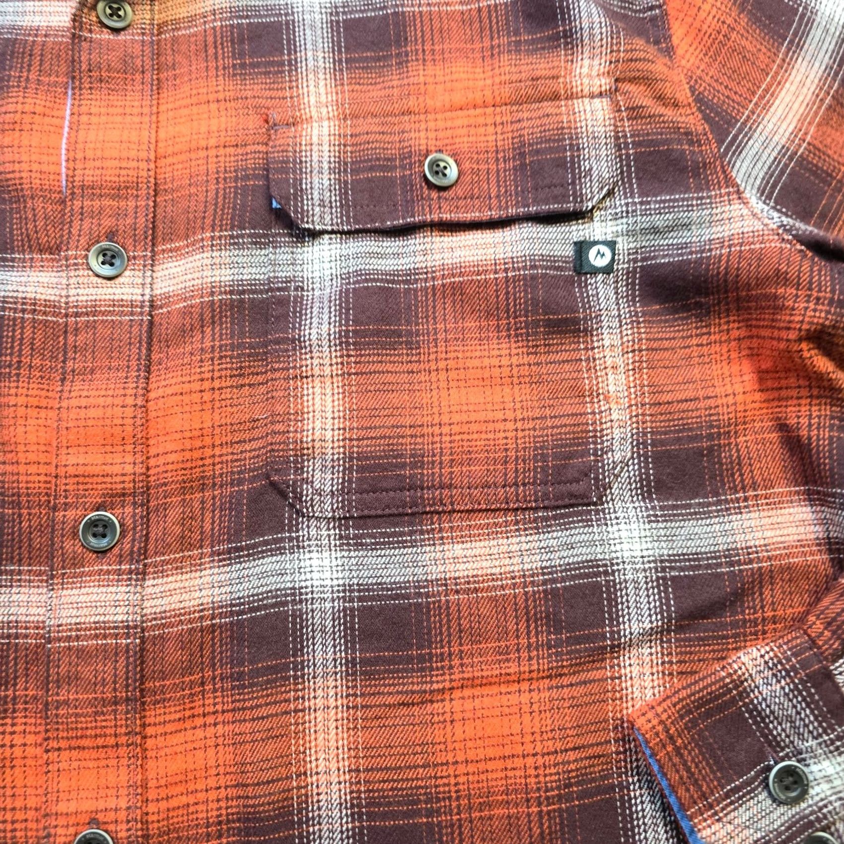 Marmot Marmot Shirt Men Small Orange Plaid Flannel Button Long Sleeve Camp Hike Outdoor Size US S / EU 44-46 / 1 - 5 Thumbnail