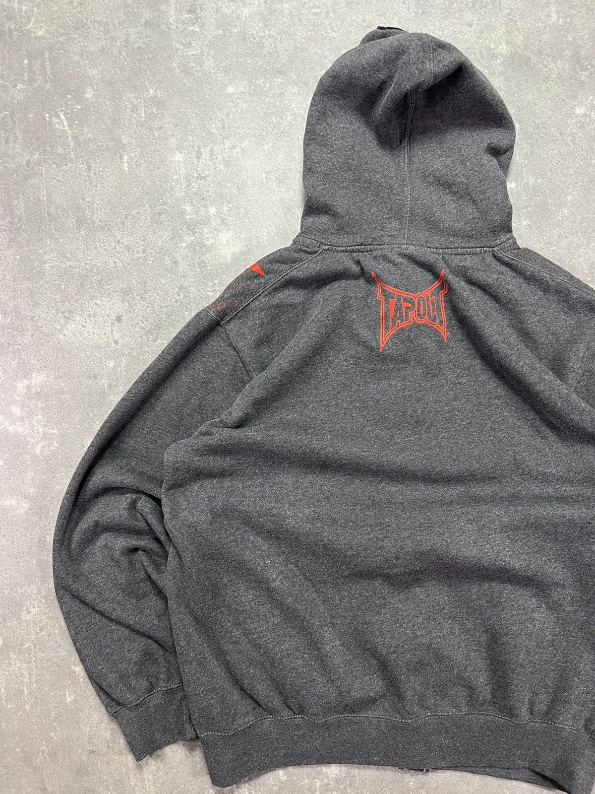 Tapout Tapout Big Splash Logo Grey Zip Hoodie XXL XL Affliction Size US XXL / EU 58 / 5 - 11 Thumbnail