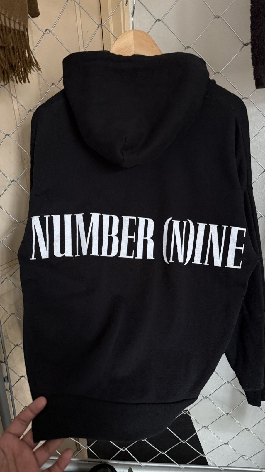 Number (N)ine Number (N)ine Arch Logo Big Spellout Black Hoodie Size US S / EU 44-46 / 1 - 2 Thumbnail