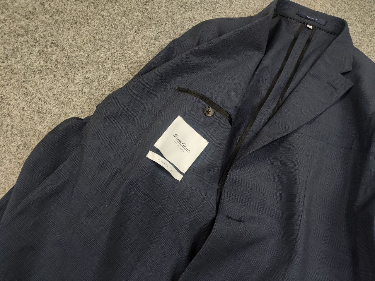 Hardy Amies Hardy Amies Design Wool Cotton Two Button Blazer Jacket Blue Size 48R - 10 Thumbnail