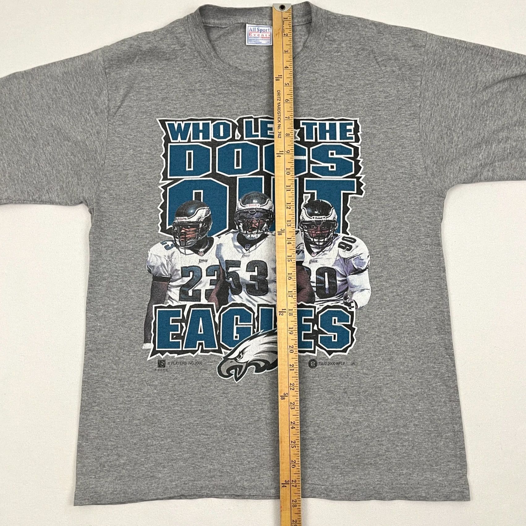 Vintage VINTAGE Philadelphia Eagles Graphic T-Shirt Men L Gray Who Let The Dogs Out Y2K Size US L / EU 52-54 / 3 - 6 Thumbnail
