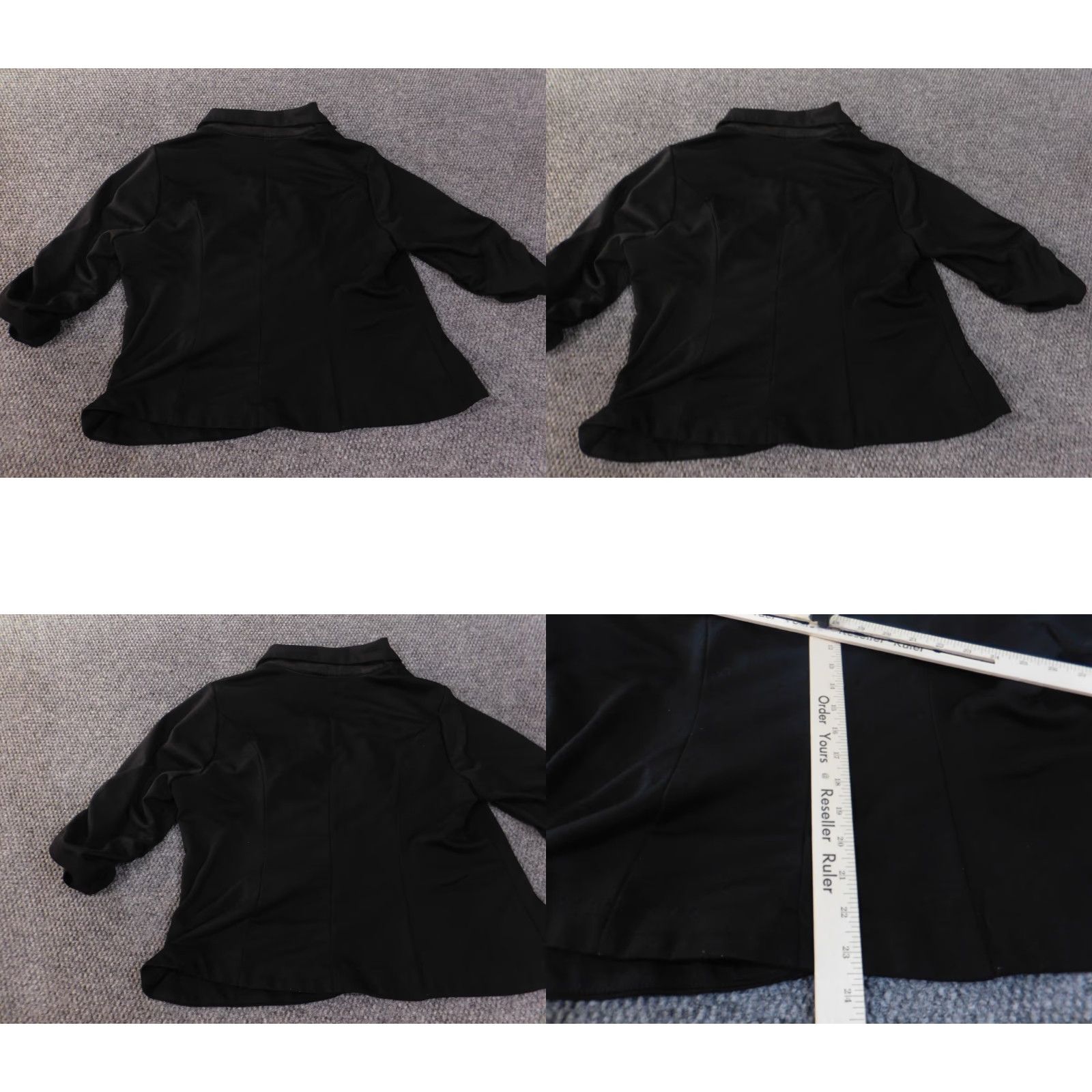 Torrid Torrid Blazer Jacket 1X Black Polyester Stretch Tweed Button Long Sleeve Women Regular Plus Size Fall Winter Casual Dressy Size XL / US 12-14 / IT 48-50 - 8 Thumbnail