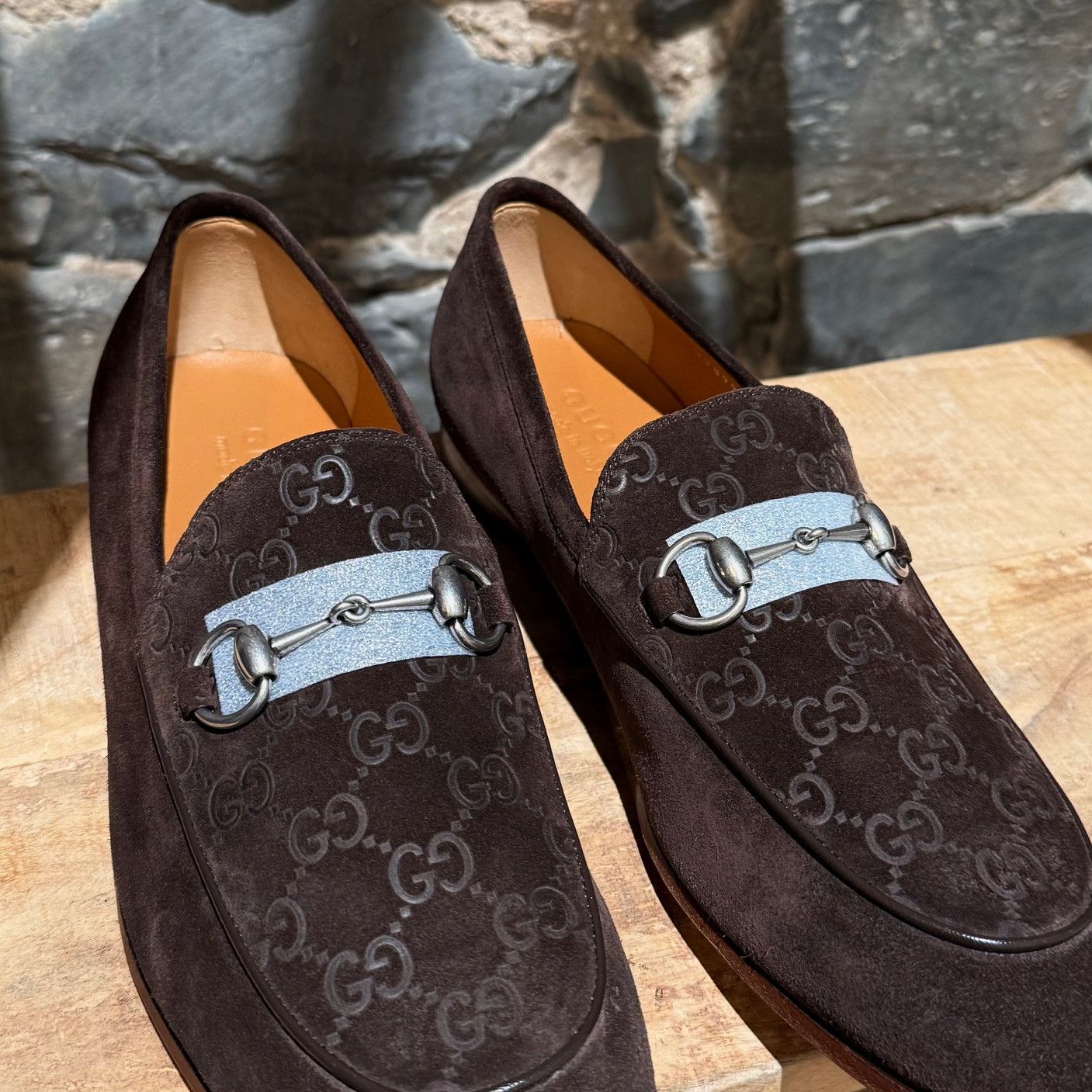 Gucci Gucci Brown Luxury Suede GG Horsebit Accent Jordy Loafers Size US 11 / EU 44 - 4 Thumbnail