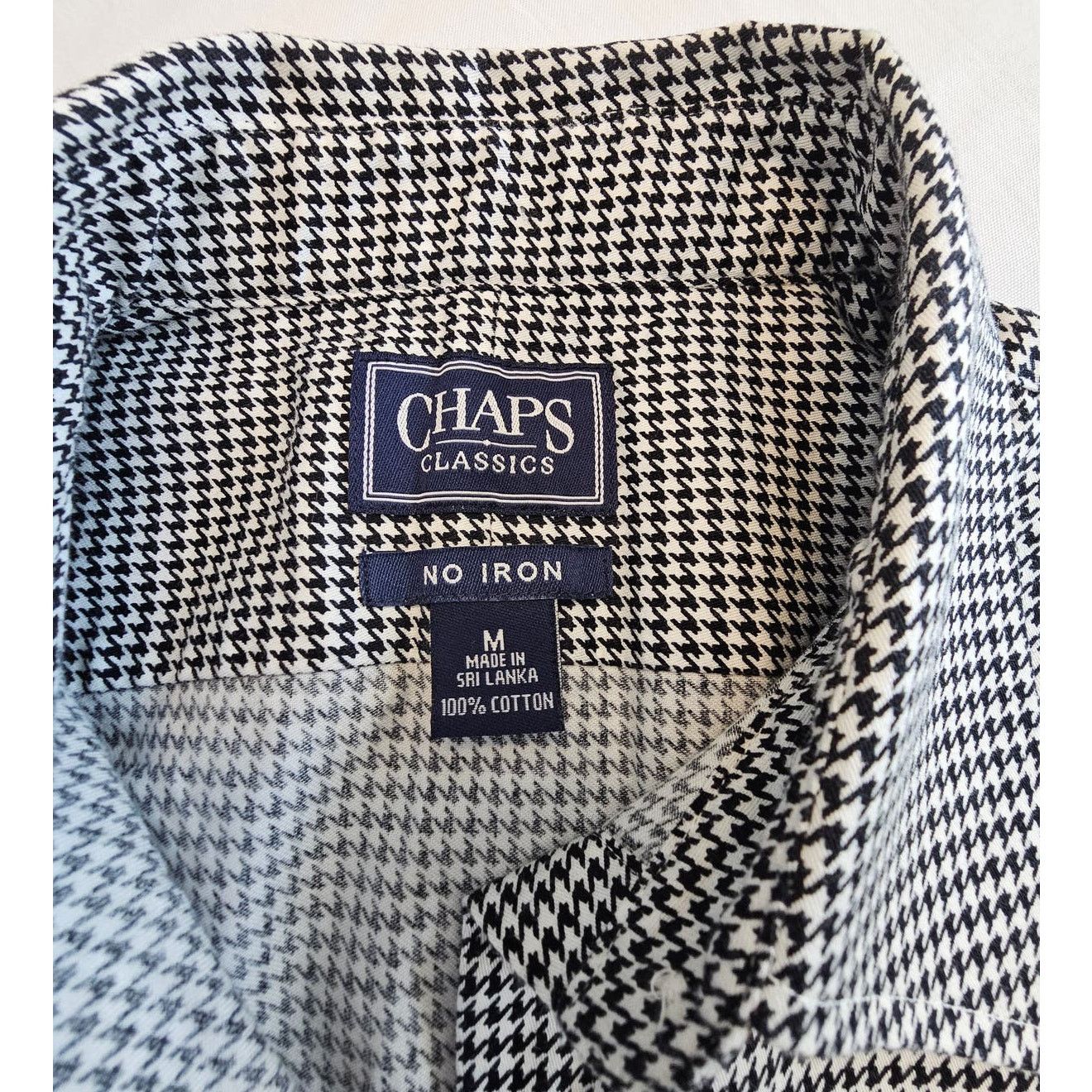 Chaps CHAPS Cotton Houndstooth Casual Button Front Shirt Top M Size M / US 6-8 / IT 42-44 - 9 Thumbnail