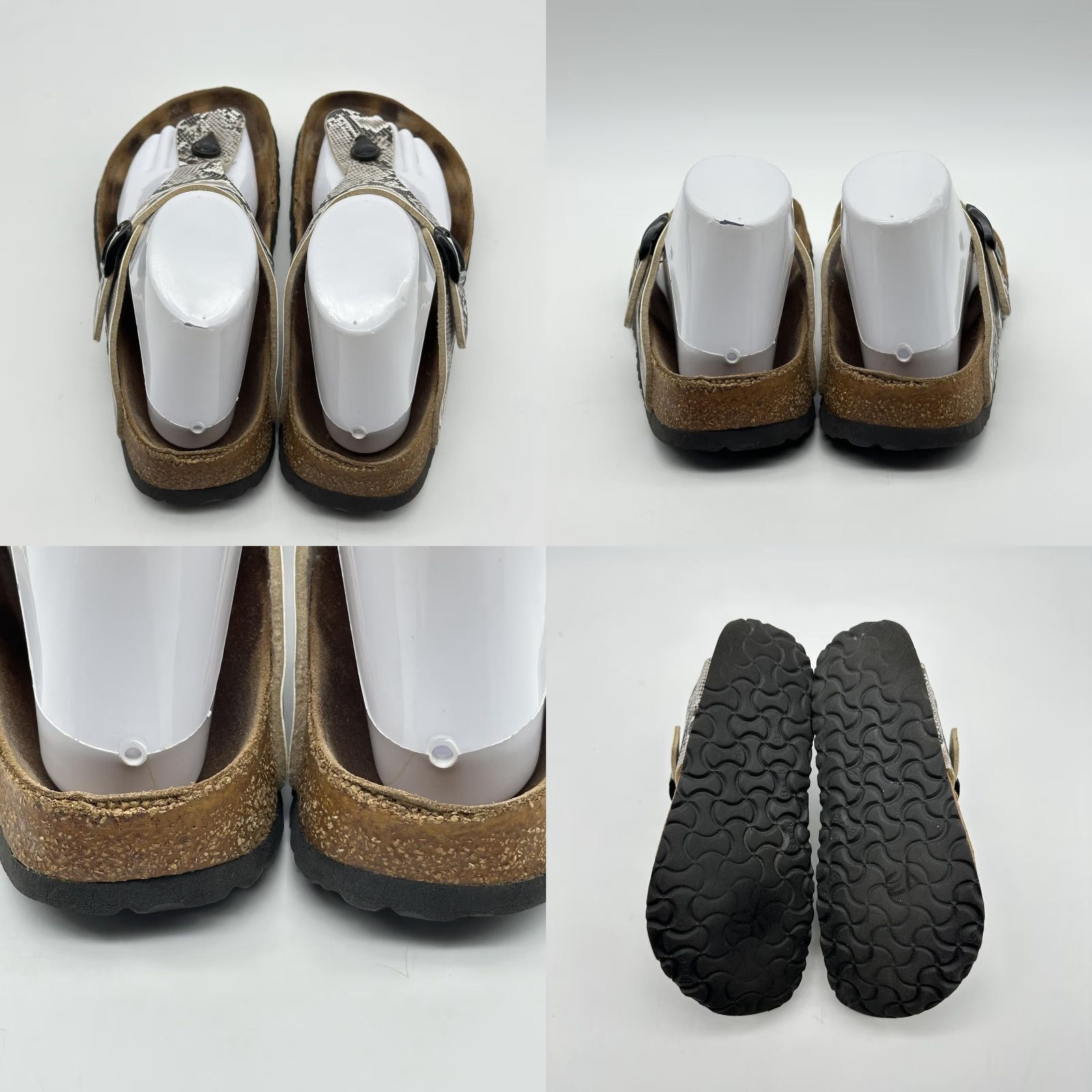 Birkenstock Birkenstock Papillio Gizeh Women's 7 EU38 Snakeskin Cork T Strap Sandals Size US 7 / IT 37 - 8 Thumbnail