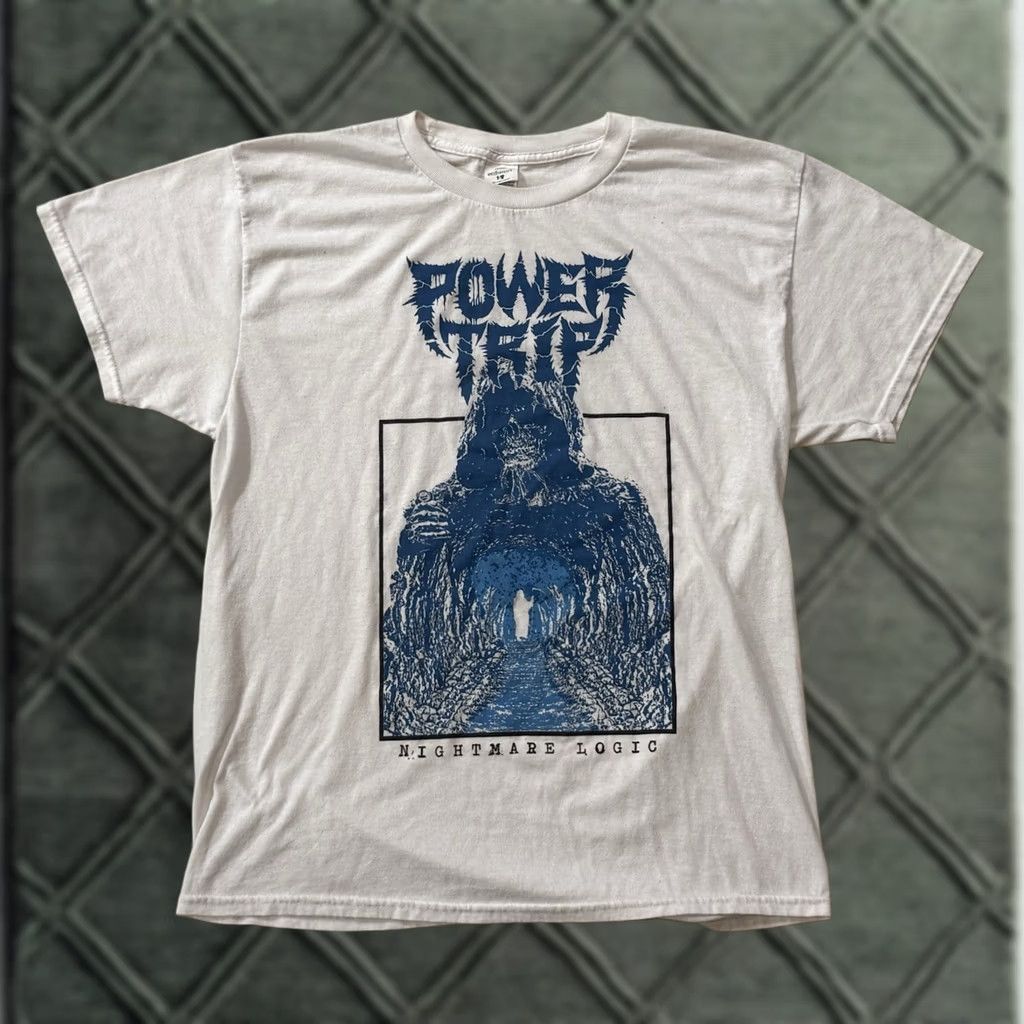 Hanes VINTAGE Power Trip Nightmage Logic Album Promo Shirt Large Thrash Creep Records Hanes Size US L / EU 52-54 / 3 - 1 Thumbnail