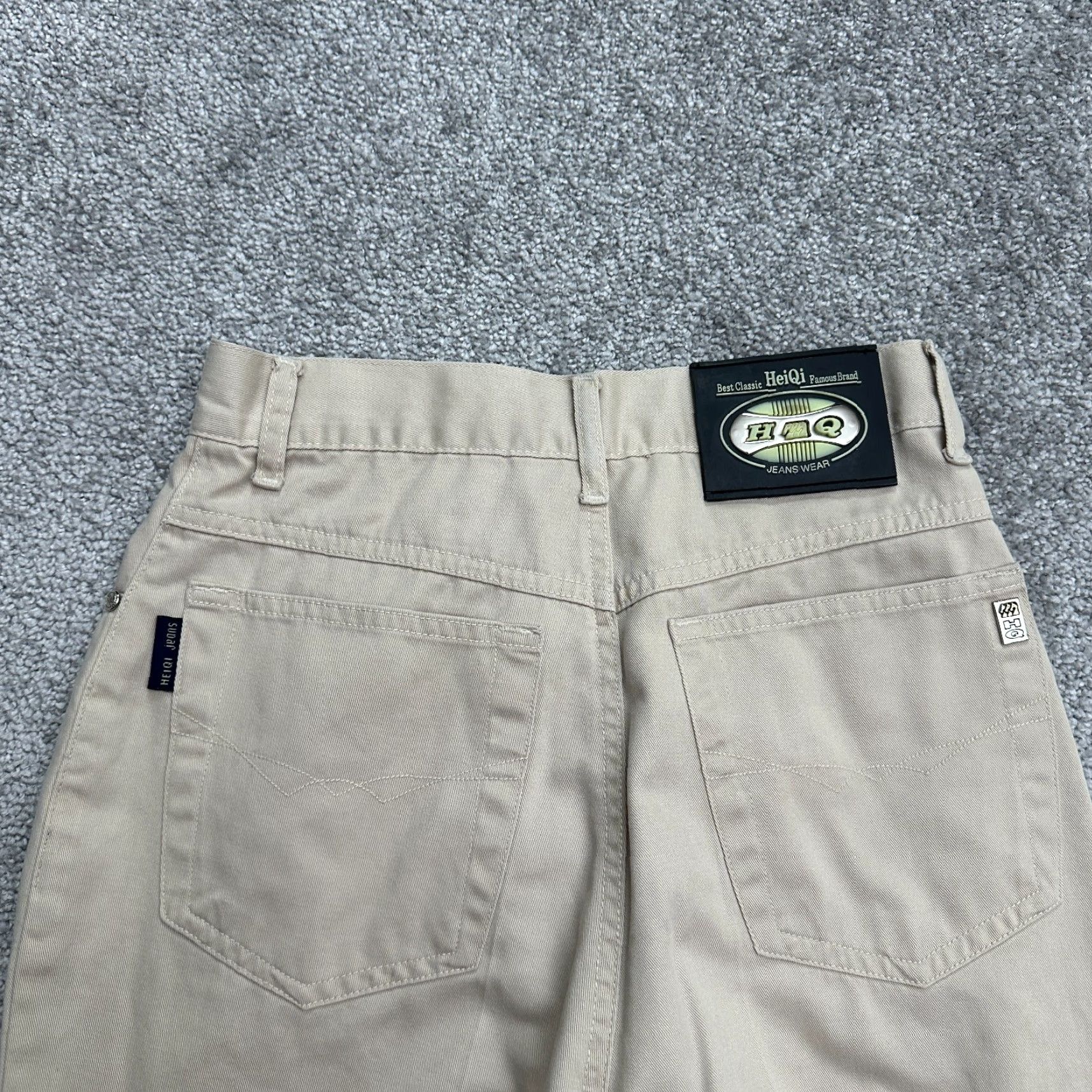 Vintage HeiQi Jeans Jeans Women 26 Beige High Rise Straight Cotton Classic Preppy Womens Size 26" / US 2 / IT 38 - 4 Thumbnail
