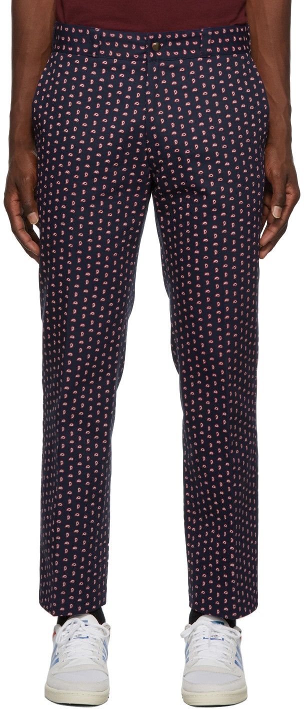 Noah Paisley Pattern Cotton Trousers Size US 30 / EU 46 - 5 Thumbnail