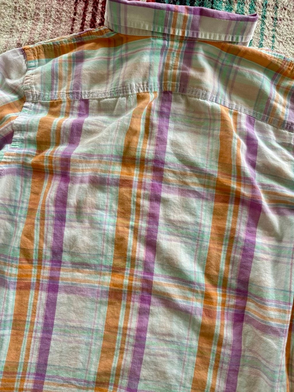 Lauren Ralph Lauren Lauren Jeans Co. Plaid Button Down Shirt L White Orange Size L / US 10 / IT 46 - 4 Thumbnail