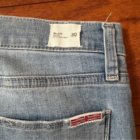 Hudson NEW HUDSON BLAIR HIGH RISE SUPER SKINNY ANKLE SZ 30 Size 30" / US 8 / IT 44 - 3 Thumbnail