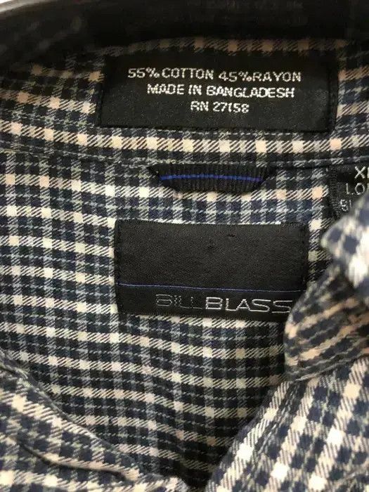 Vintage Bill Blass Plaid Tartan Flannel Shirt 👕 Size US XL / EU 56 / 4 - 3 Thumbnail