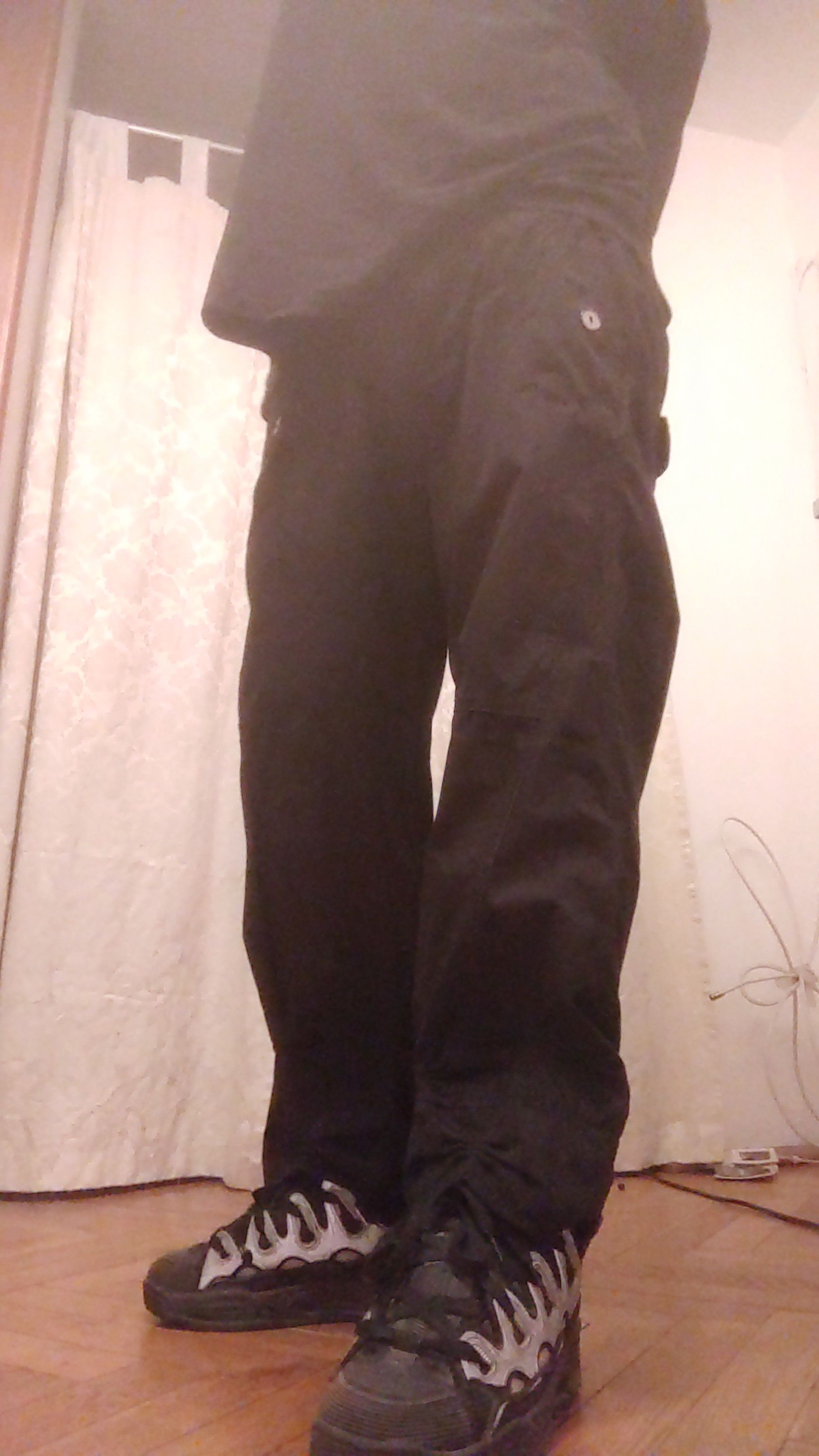 Japanese Brand × Vintage Draped 3/4 Pants Flared Shorts Goth Baggy Bootcut Vintage 32 Size US 32 / EU 48 - 5 Thumbnail
