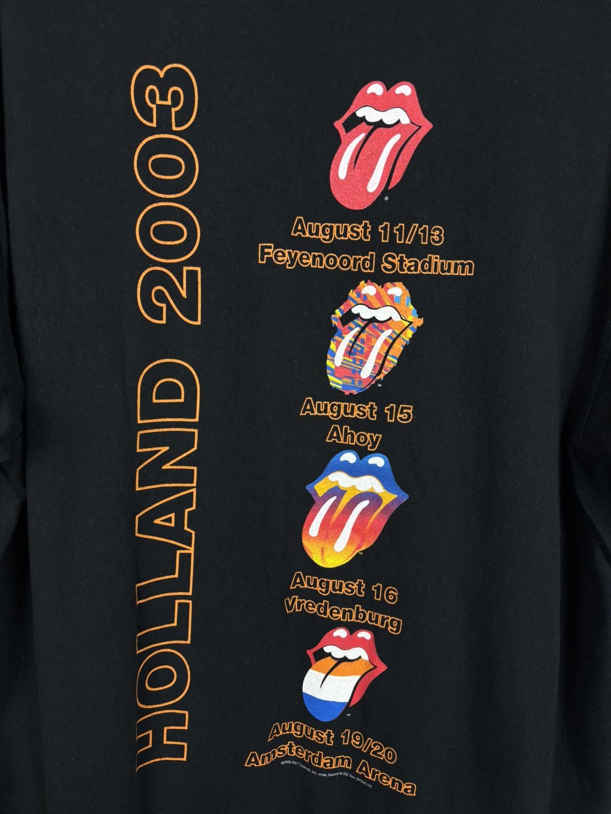 Band Tees 00s Rolling Stones 2003 Holland Licks Nederland T-Shirt L Size US L / EU 52-54 / 3 - 5 Thumbnail
