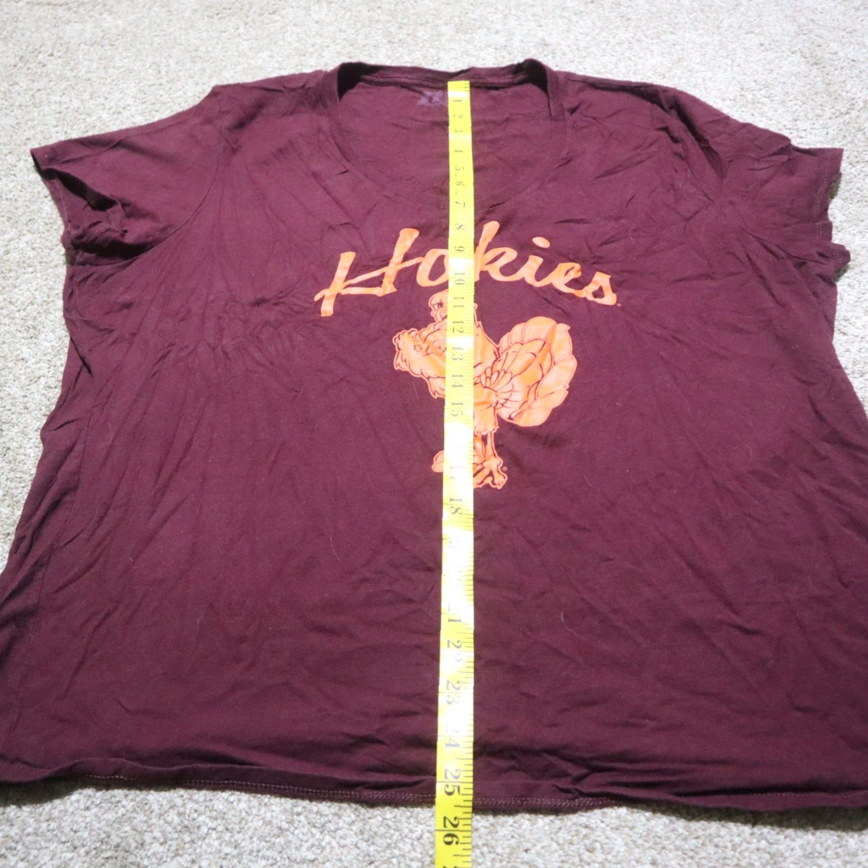Russell Athletic Hokies Virginia VA Red Burgundy Short Sleeve Tee T-Shirt Women's 3XL Red Shirt Graphic Tee 100% Cotton Mens Womens Size XXL / US 16-18 / IT 52-54 - 6 Thumbnail