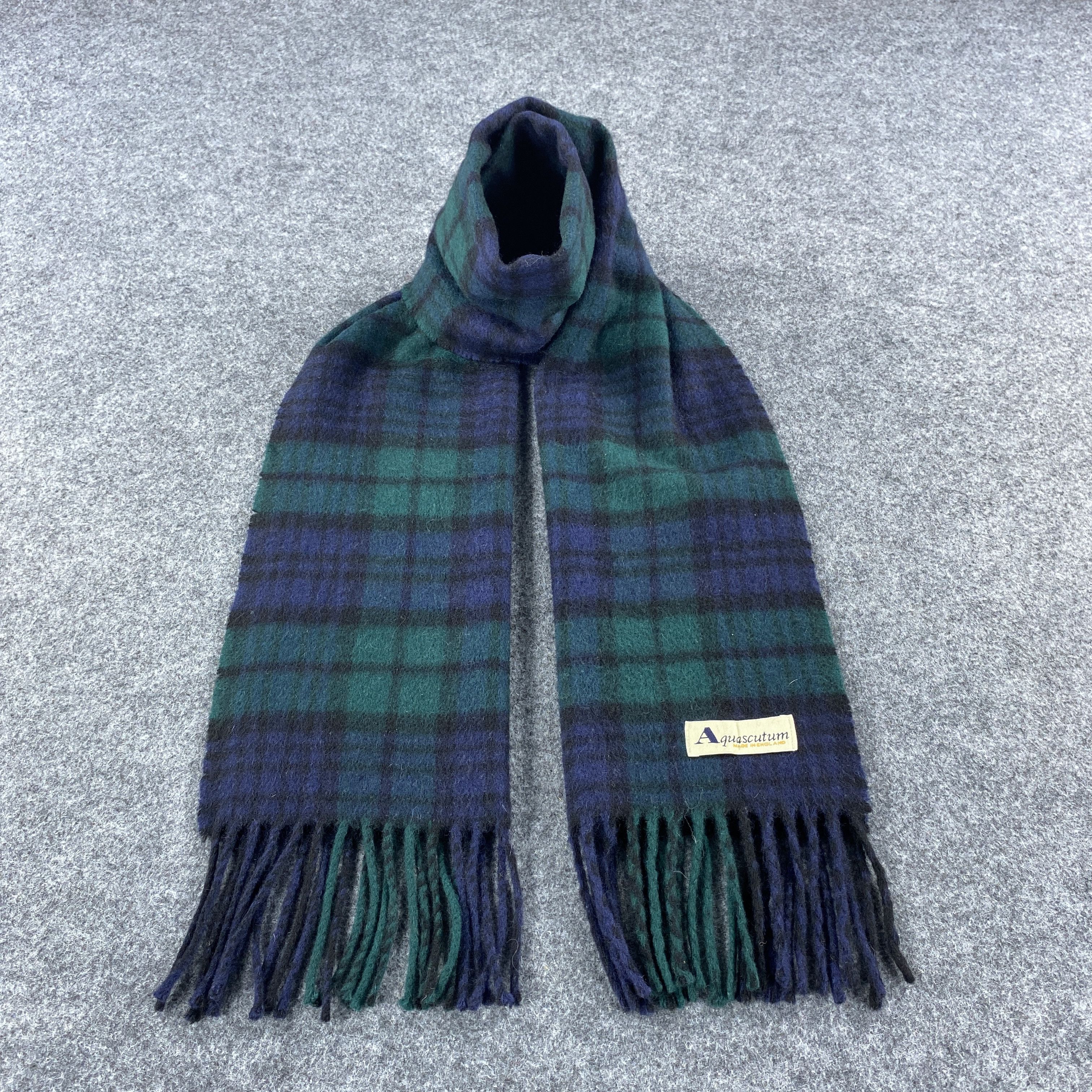 Aquascutum × Vintage Aquascutum Scarf # Muffler # Neckwear # D405 Size ONE SIZE - 1 Thumbnail