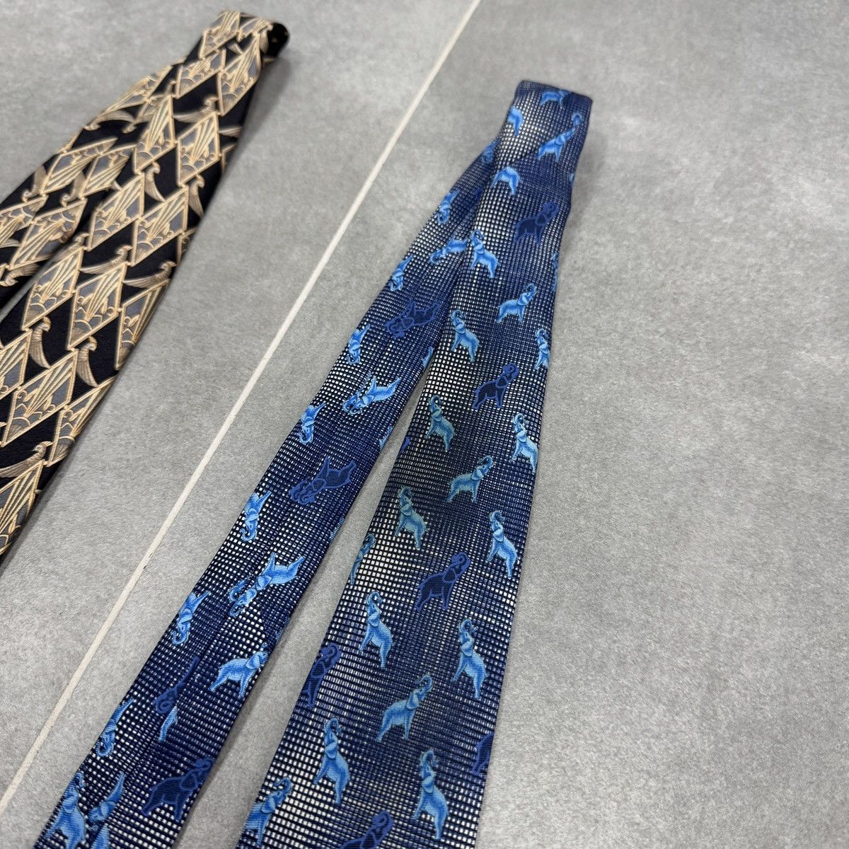 Lanvin × Vintage Vintage Lanvin Paris Silk Ties x2 Size ONE SIZE - 9 Thumbnail