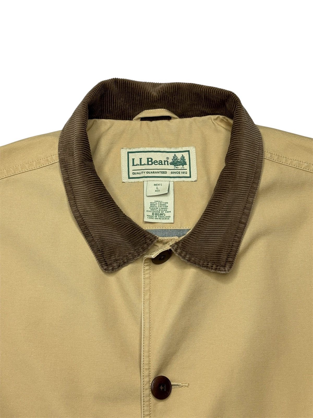 L.L. Bean LL Bean Tan Brown Corduroy Chore Jacket Coat Size US L / EU 52-54 / 3 - 5 Thumbnail