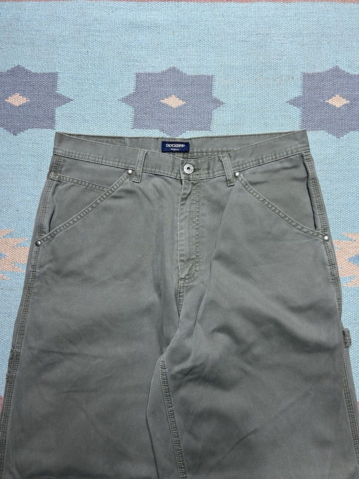 Vintage Vtg dockers carpenter pants pique micro corduroy work 33x32 Size US 33 - 6 Thumbnail