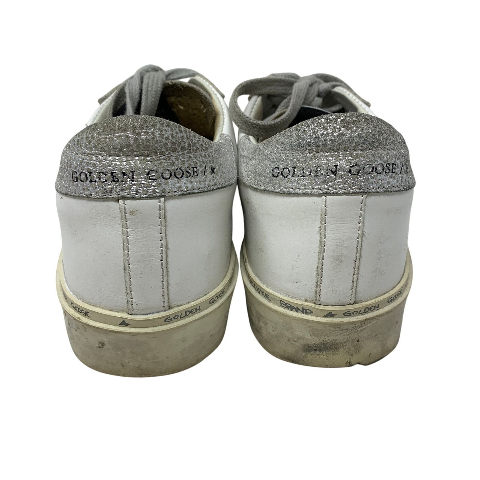 Golden Goose Golden Goose Hi Star Platform Sneakers 37 US 7 White Silver Size US 7 / IT 37 - 5 Thumbnail