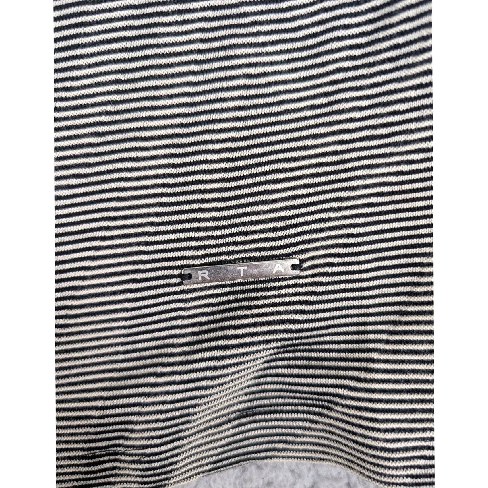 Rta RtA Shirt Mens Large Black Beige Zebra Stripe Holographic Iridescent Oversized Size US L / EU 52-54 / 3 - 5 Thumbnail