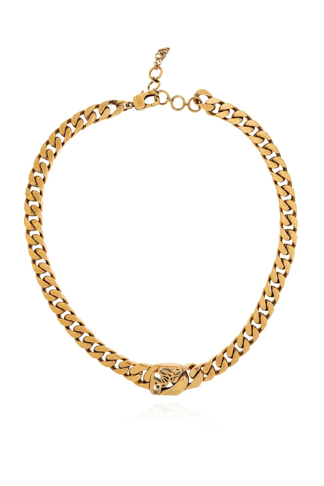 Alexander McQueen o1loc1c0825 Size:OS/Chain-Linked Necklace in Golden Size ONE SIZE - 1 Thumbnail