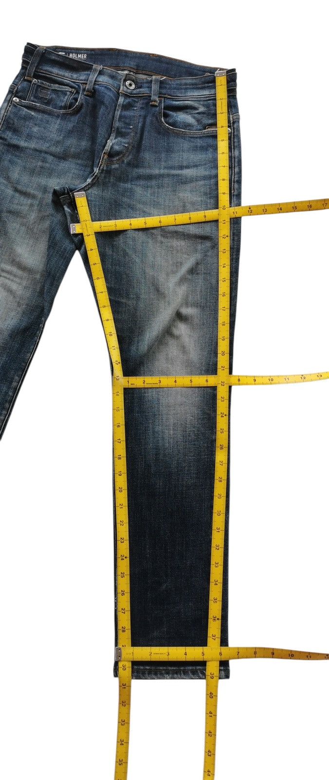 G-Star G Star Raw Holmer Tapered Stretch Denim Jeans Size US 30 / EU 46 - 9 Thumbnail