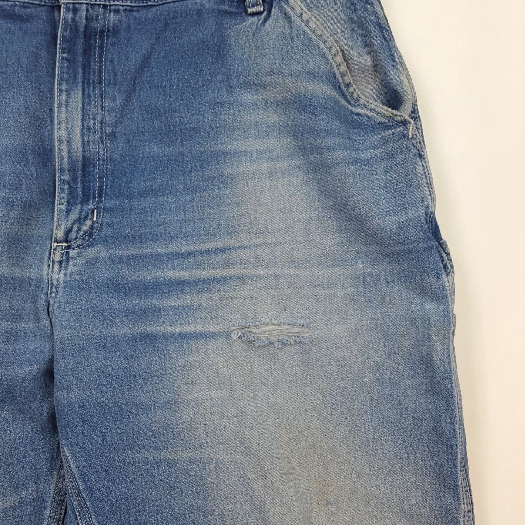 Carhartt VINTAGE Carhartt Jeans Denim 40x32 Blue Distressed Faded Grunge Workwear 90s Mens Carhartt Jeans Size US 40 / EU 56 - 3 Thumbnail