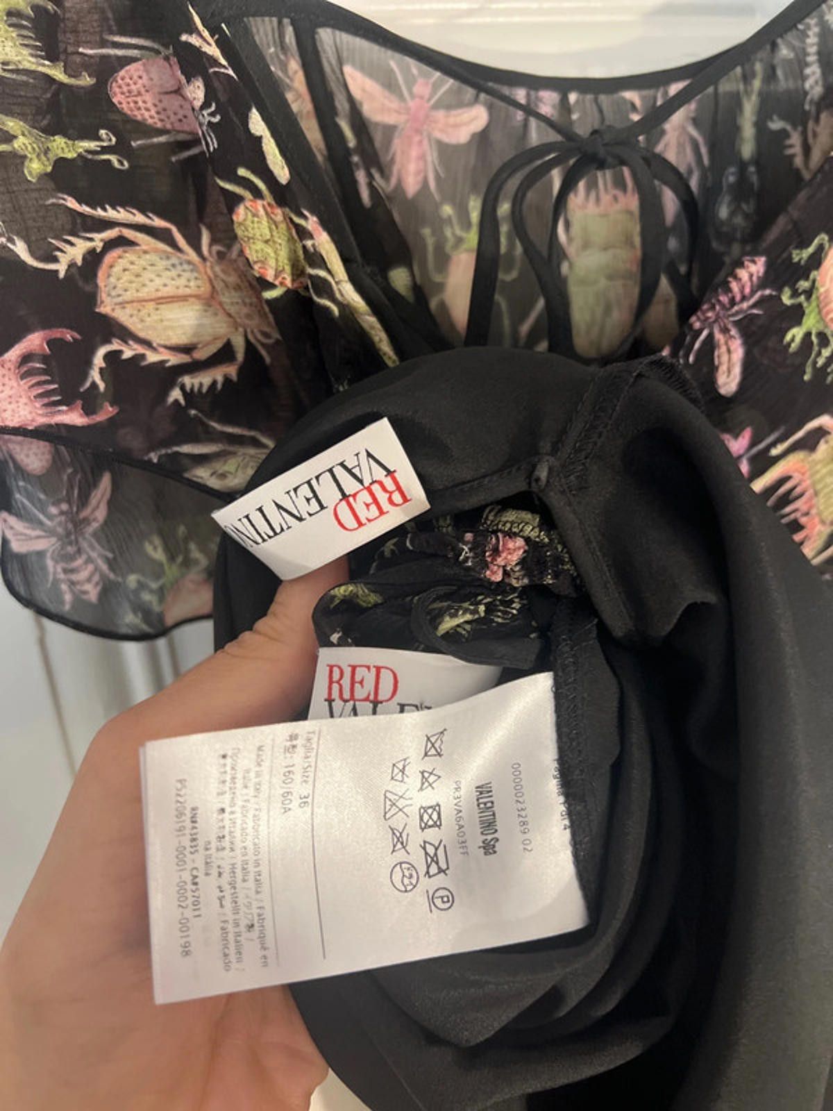 Valentino Valentino black bug butterfly print dress uk 6, US 4 Size XS / US 0-2 / IT 36-38 - 7 Thumbnail