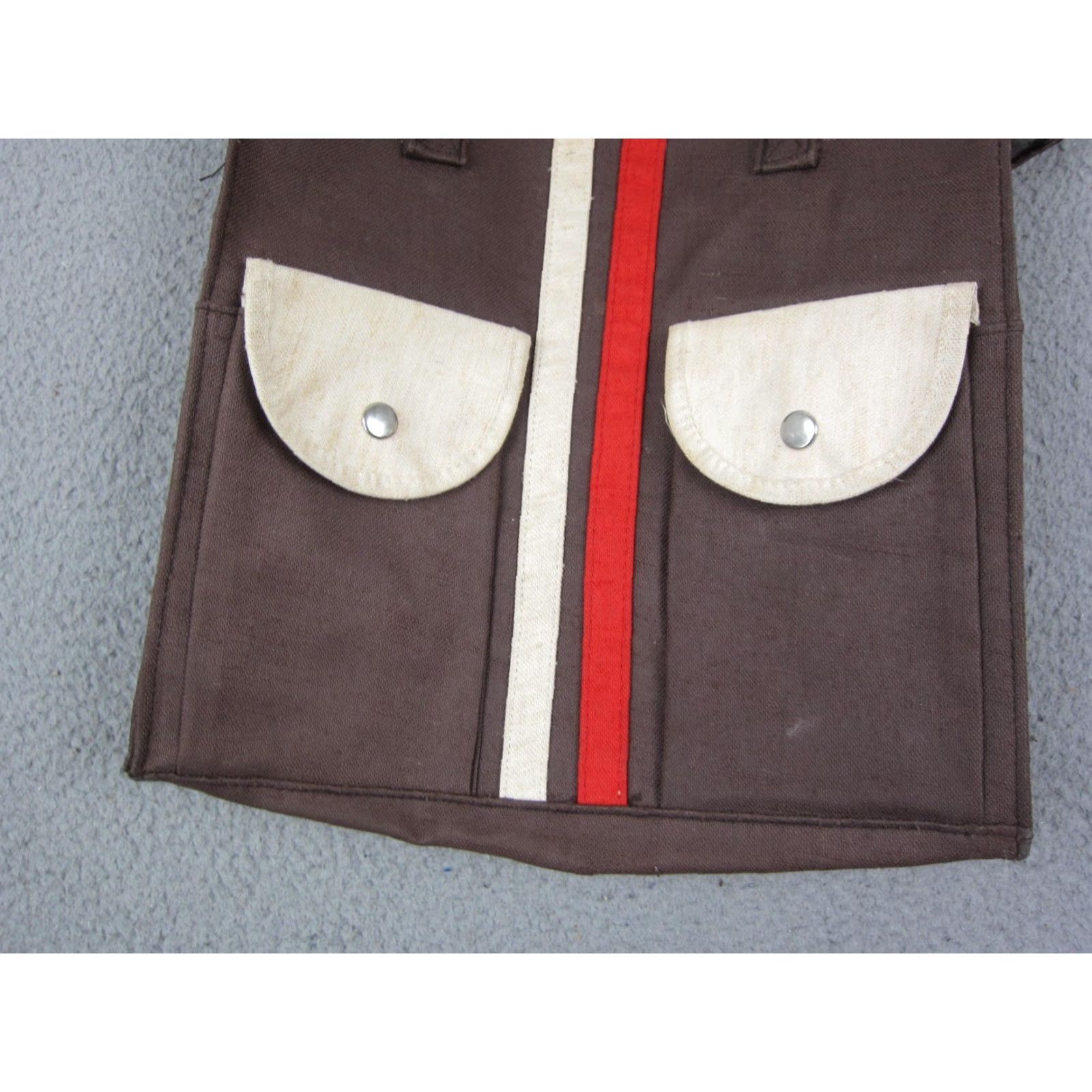 Vintage VINTAGE Interpur Tote Bag Womens Brown Red Canvas Striped 60s 70s Tote Bag Womens Brown Red Canvas Striped 60s 70s Size ONE SIZE - 2 Thumbnail