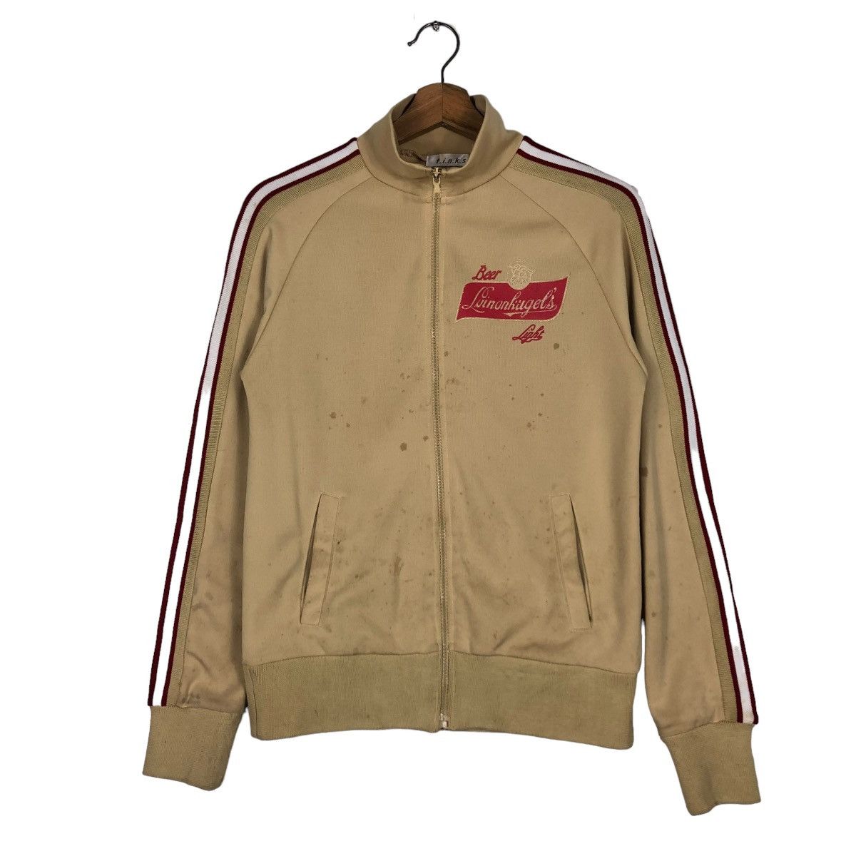 Japanese Brand 🔥VINTAGE ZIPPER JACKET TINKS BEER BOTTLE BIG LOGO Size US S / EU 44-46 / 1 - 4 Thumbnail