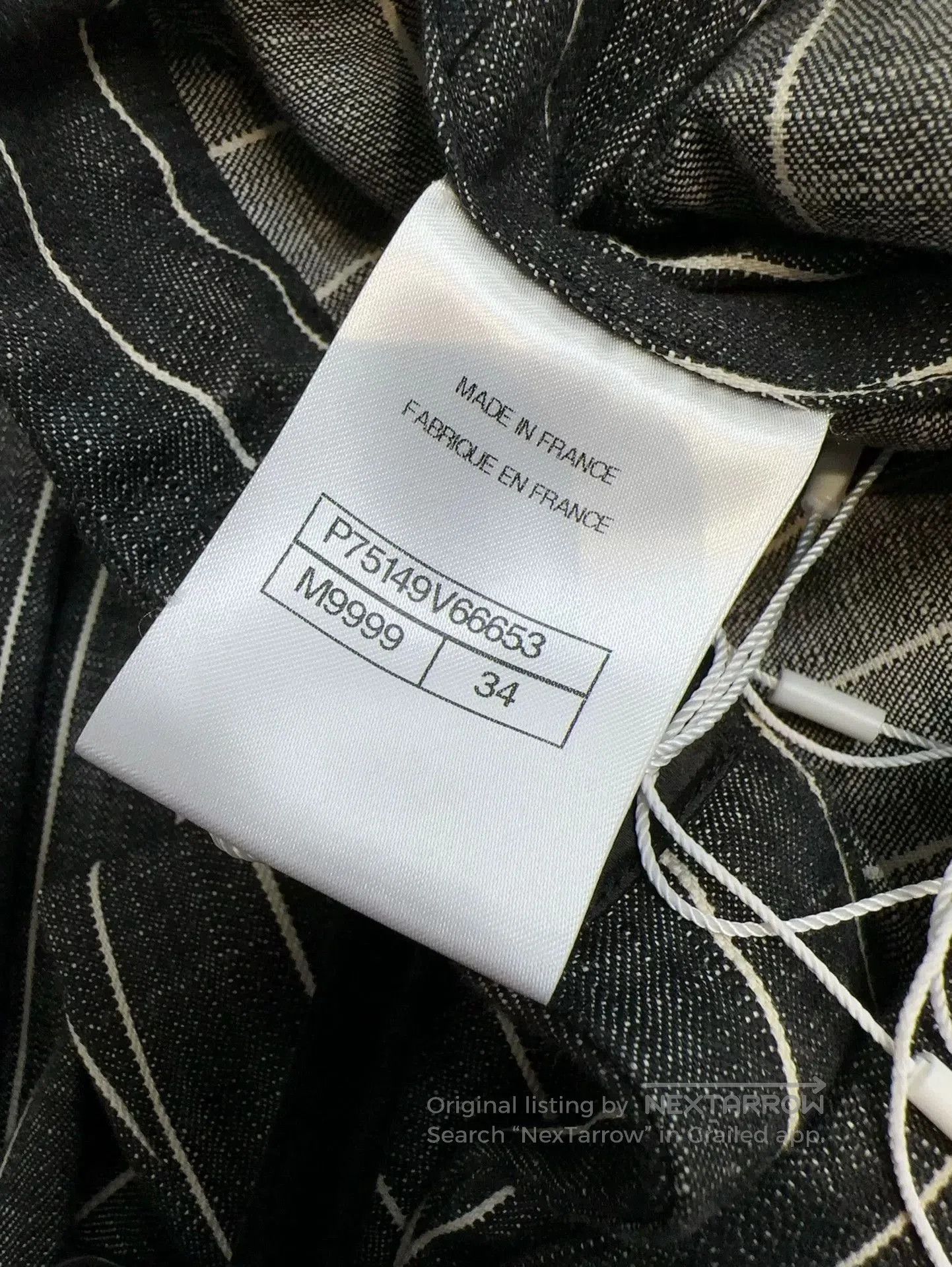 Chanel chanel gray white striped wide leg pants. Size US 34 / EU 50 - 5 Thumbnail