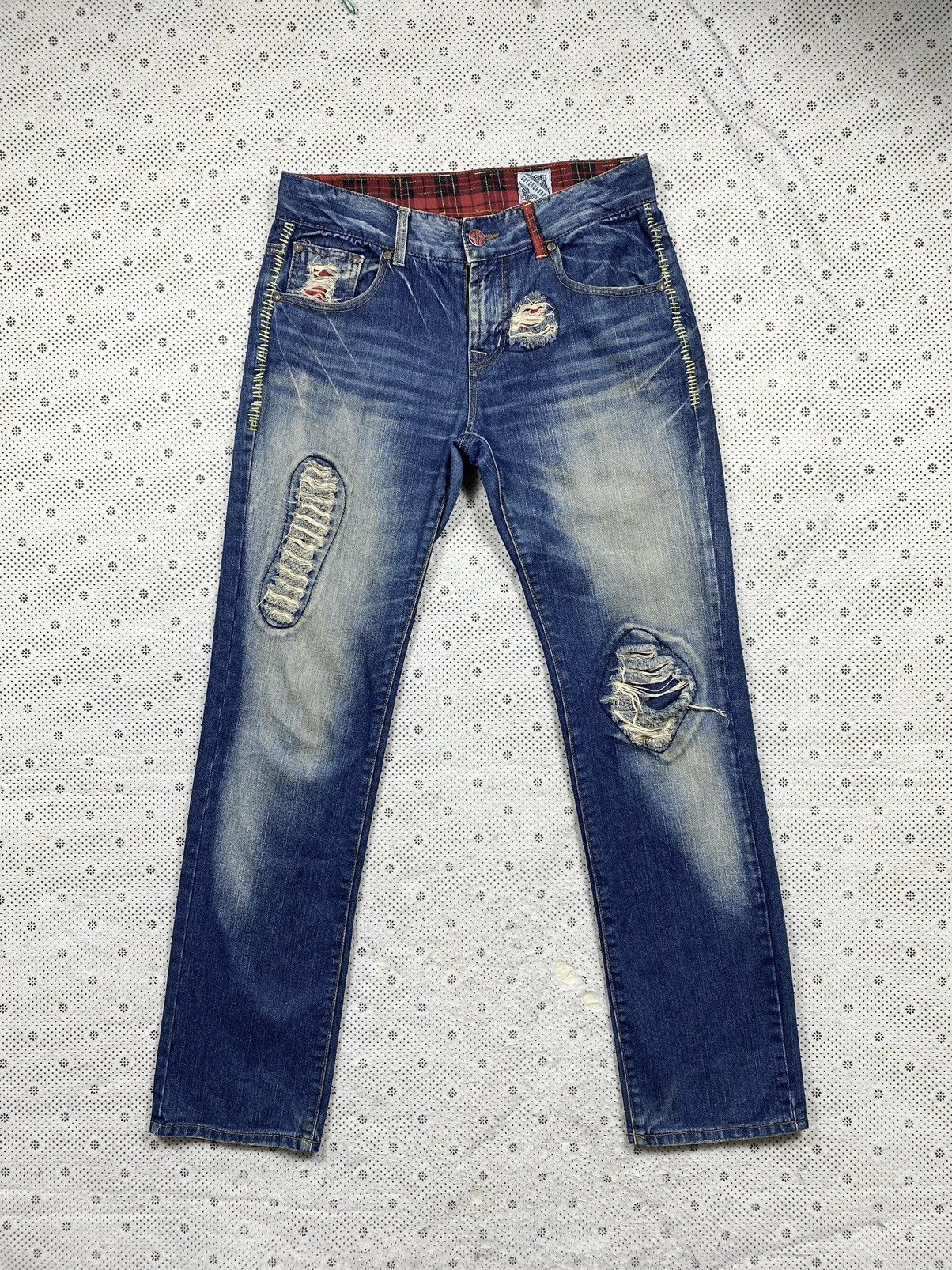 Hysteric Glamour × PPFM Extremely Rare Distressed Denim By Green Banana Size US 33 - 1 Thumbnail