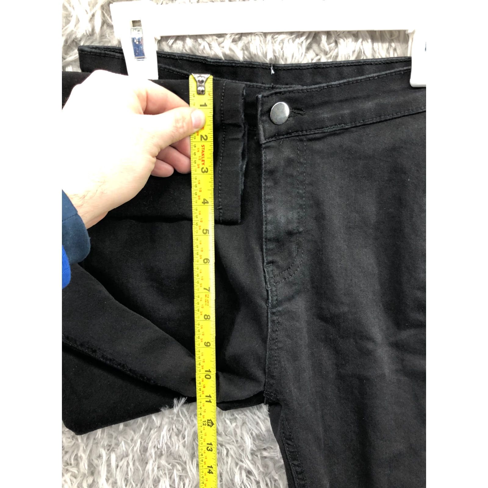 Vintage NAANAA High Rise Skinny Jeans Size 4 Womens Dark Wash Black Denim Jeans Size 27" / US 4 / IT 40 - 4 Thumbnail