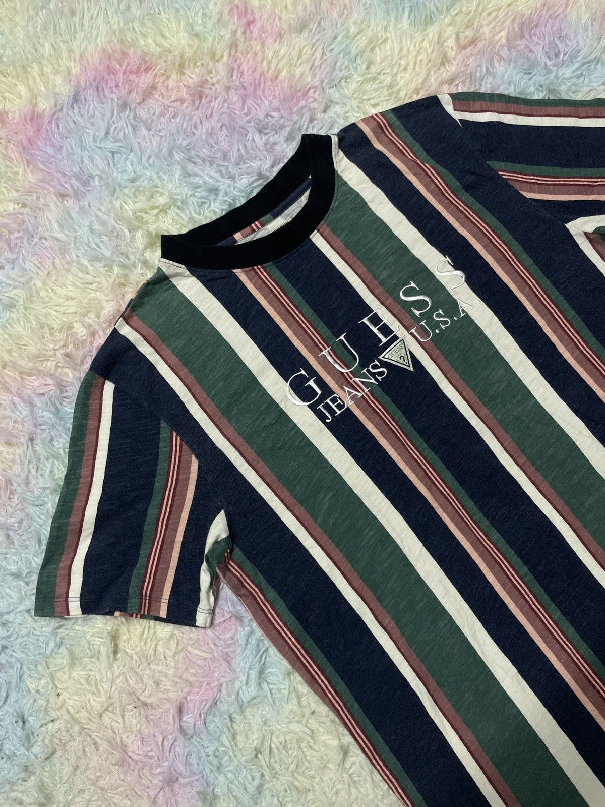 Guess × Vintage Vintage Guess stripe T-shirt Size US M / EU 48-50 / 2 - 2 Thumbnail