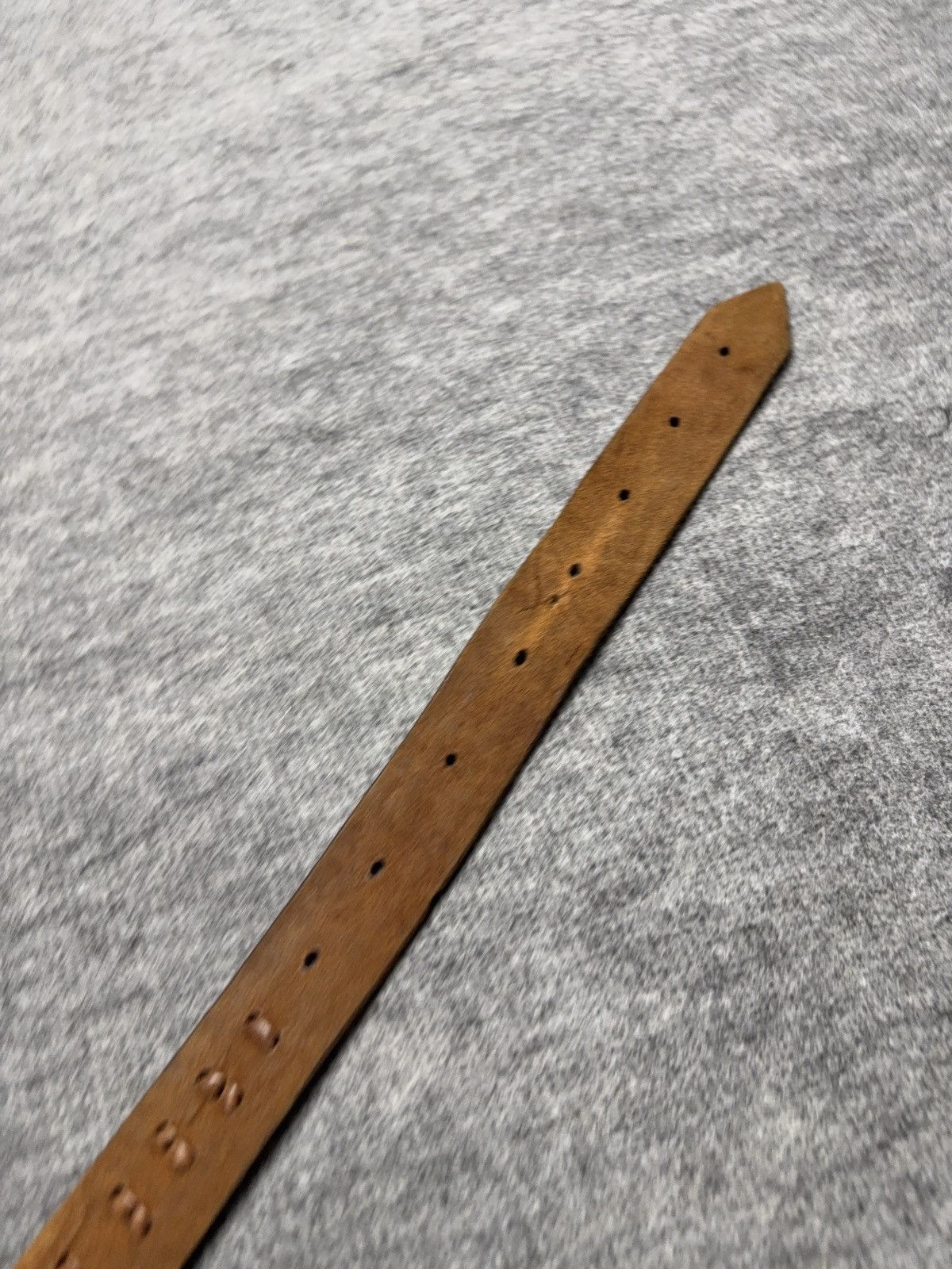 Vintage 90s Vintage Brown Tooled Leather Belt Braided Detail Western Size ONE SIZE - 13 Thumbnail